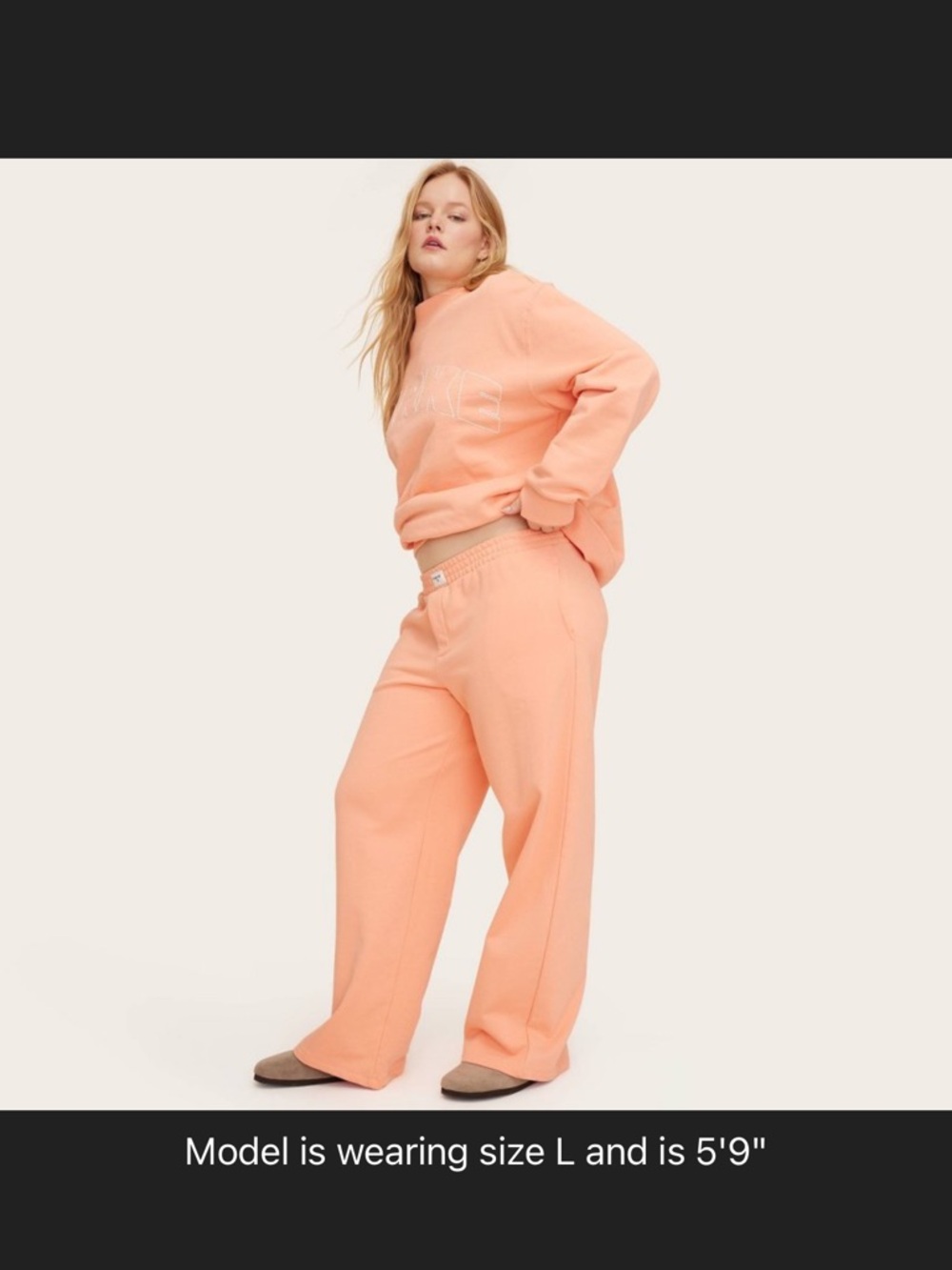 High-Rise Boxer Sweatpants from Parke x Target- Peach Orange- XXL - Picture 2 of 4